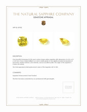 0.38 Ct. Yellow Sapphire from Ceylon (Sri Lanka) Appraisal