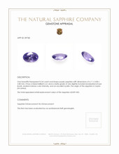 0.54 Ct. Purple Sapphire from Ceylon (Sri Lanka) Appraisal