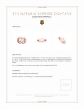 2.14 Ct. Peach Sapphire from Ceylon (Sri Lanka) Appraisal