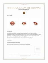 2.00 Ct. Padparadscha Sapphire from Madagascar Appraisal