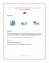 0.63 Ct. Blue Sapphire from Ceylon (Sri Lanka) Appraisal