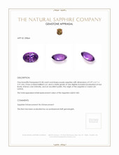 0.58 Ct. Purple Sapphire from Ceylon (Sri Lanka) Appraisal