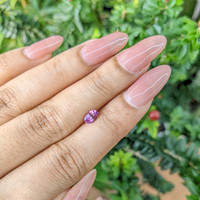 0.61 Ct. Pinkish Purple Sapphire from Ceylon (Sri Lanka) Life Style