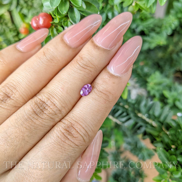 0.55 Ct. Pinkish Purple Sapphire from Ceylon (Sri Lanka)