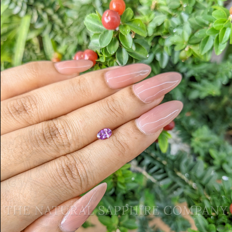 0.55 Ct. Pinkish Purple Sapphire from Ceylon (Sri Lanka)