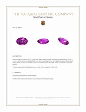0.61 Ct. Pinkish Purple Sapphire from Ceylon (Sri Lanka) Appraisal