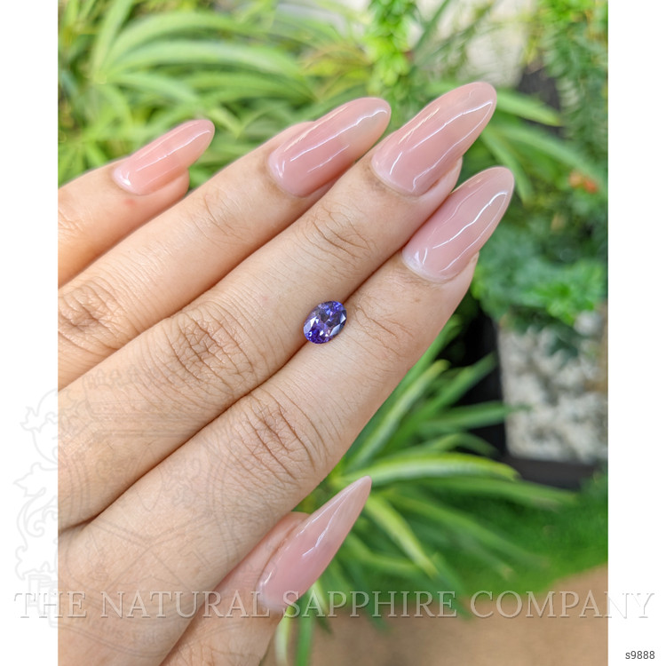 0.90 Ct. Bluish Purple Sapphire from Ceylon (Sri Lanka)