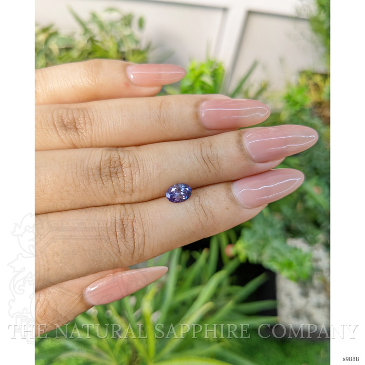 0.90 Ct. Bluish Purple Sapphire from Ceylon (Sri Lanka)