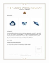 0.64 Ct. Sapphire from Ceylon (Sri Lanka) Appraisal