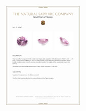 0.50 Ct. Pink Sapphire from Ceylon (Sri Lanka) Appraisal