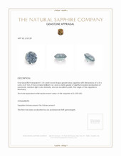 1.33 Ct. Greyish Blue Sapphire from Montana Appraisal