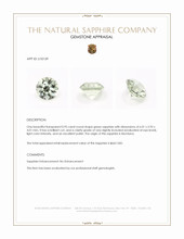 0.95 Ct. Green Sapphire from Montana Appraisal