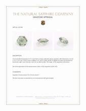 0.73 Ct. Yellowish Green Sapphire from Montana Appraisal