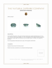 1.38 Ct. Bluish Green Sapphire from Montana Appraisal