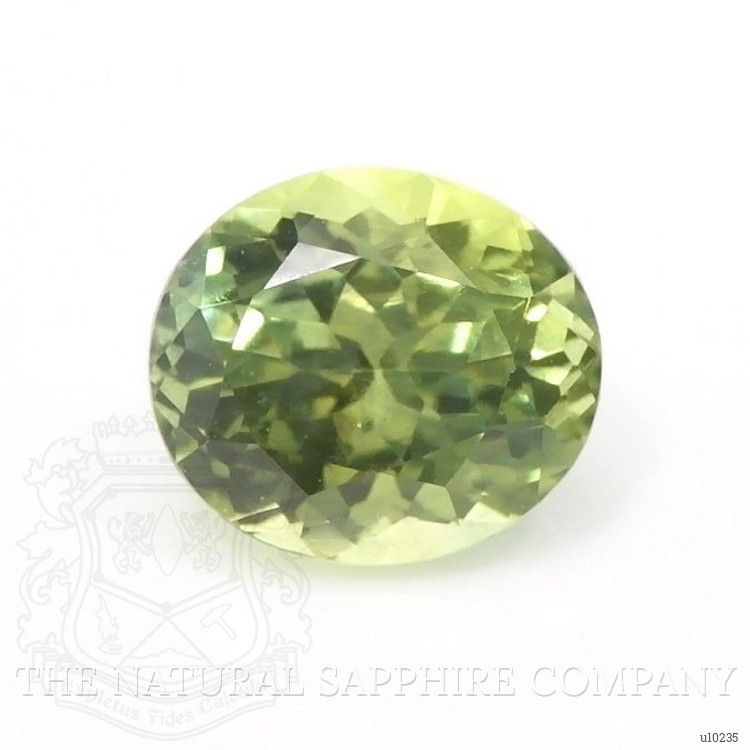 0.67 Ct. Yellowish Green Sapphire from Montana