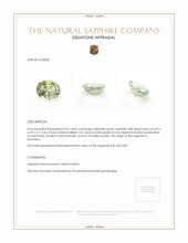 0.96 Ct. Yellowish Green Sapphire from Montana Appraisal