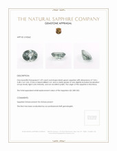 1.09 Ct. Bluish Green Sapphire from Montana Appraisal