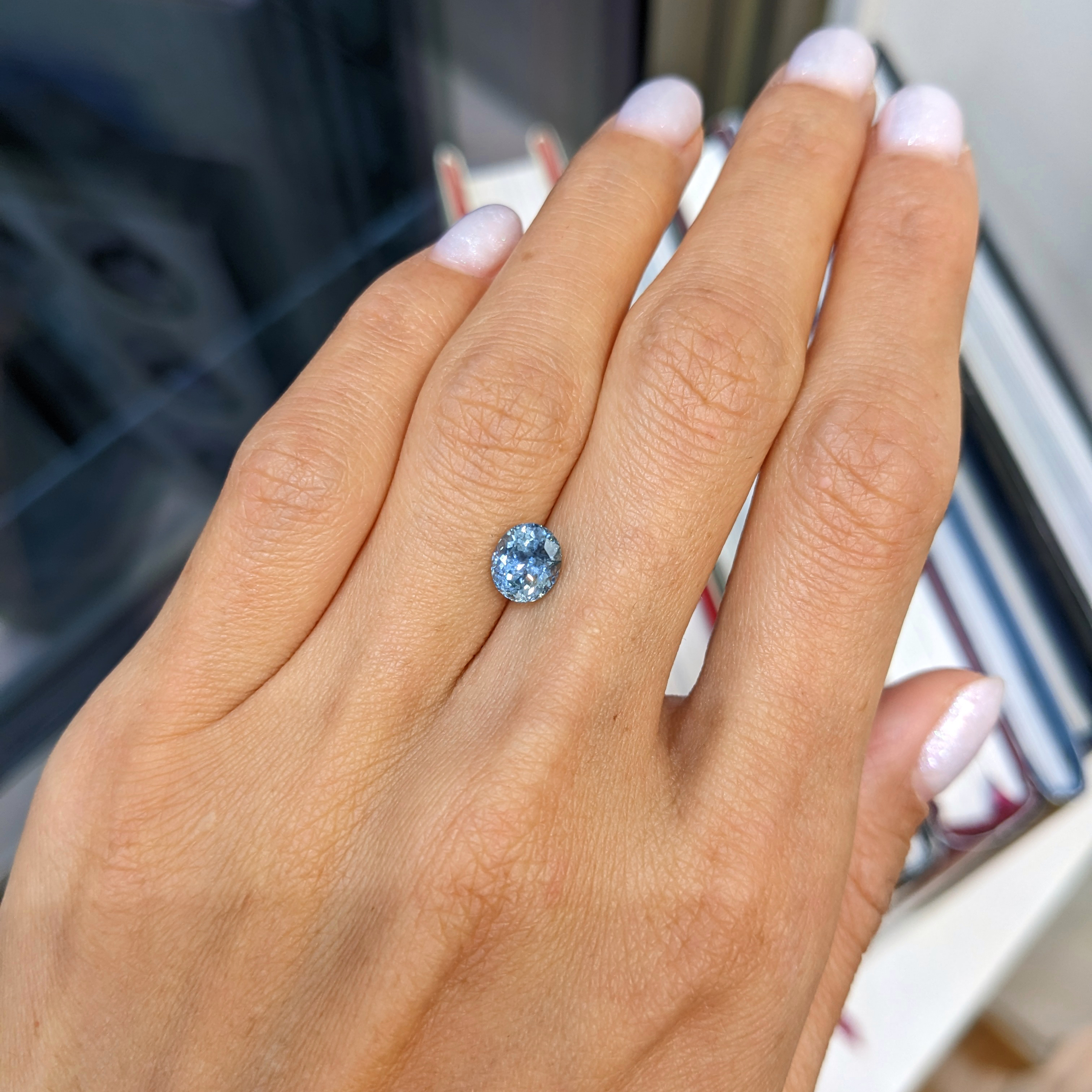 Loose Greyish Blue Sapphire - Oval 1.62 Ct. - #U10282 | The