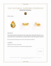 0.80 Ct. Orangish Yellow Sapphire from Montana Appraisal