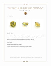0.75 Ct. Greenish Yellow Sapphire from Montana Appraisal