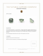 1.13 Ct. Green Sapphire from Montana Appraisal