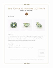 0.64 Ct. Yellowish Green Sapphire from Montana Appraisal