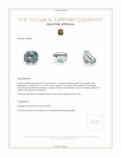 0.73 Ct. Greyish Blue Sapphire from Montana Appraisal