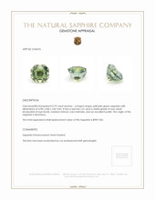 0.79 Ct. Yellowish Green Sapphire from Montana Appraisal