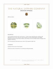 0.82 Ct. Yellowish Green Sapphire from Montana Appraisal