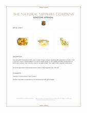 0.88 Ct. Orange Sapphire from Montana Appraisal