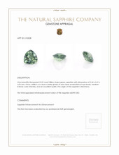 0.59 Ct. Green Sapphire from Montana Appraisal