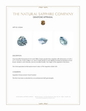 0.54 Ct. Greyish Blue Sapphire from Montana Appraisal