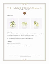 0.45 Ct. Greenish Yellow Sapphire from Montana Appraisal