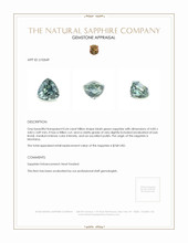 0.64 Ct. Bluish Green Sapphire from Montana Appraisal