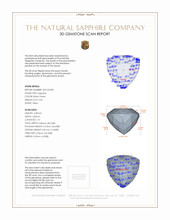 0.64 Ct. Bluish Green Sapphire from Montana 3 D Scan Report