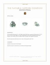 0.51 Ct. Bluish Green Sapphire from Montana Appraisal