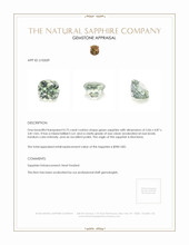 0.75 Ct. Green Sapphire from Montana Appraisal