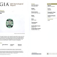 0.81 Ct. Green Sapphire from Montana Scan Report