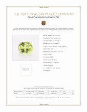 0.75 Ct. Greenish Yellow Sapphire from Montana Scan Report