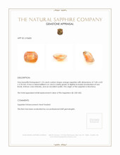 1.53 Ct. Orange Sapphire from Montana Appraisal