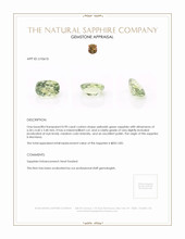 0.90 Ct. Yellowish Green Sapphire from Montana Appraisal