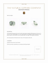 0.66 Ct. Green Sapphire from Montana Appraisal