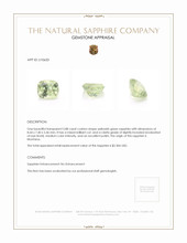 2.88 Ct. Yellowish Green Sapphire from Montana Appraisal