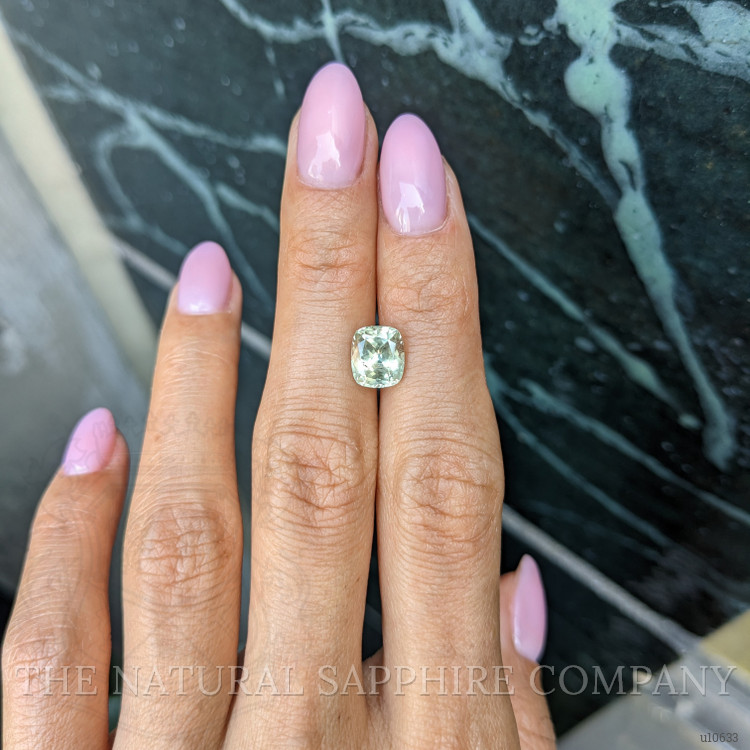 2.88 Ct. Yellowish Green Sapphire from Montana