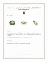 0.44 Ct. Yellowish Green Sapphire from Montana Appraisal