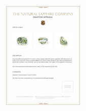 0.73 Ct. Yellowish Green Sapphire from Montana Appraisal