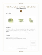 0.72 Ct. Yellowish Green Sapphire from Montana Appraisal