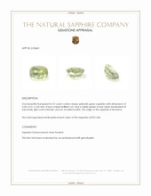 0.72 Ct. Yellowish Green Sapphire from Montana Appraisal