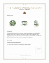 0.78 Ct. Yellowish Green Sapphire from Montana Appraisal