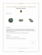 2.64 Ct. Green Sapphire from Ceylon (Sri Lanka) Appraisal